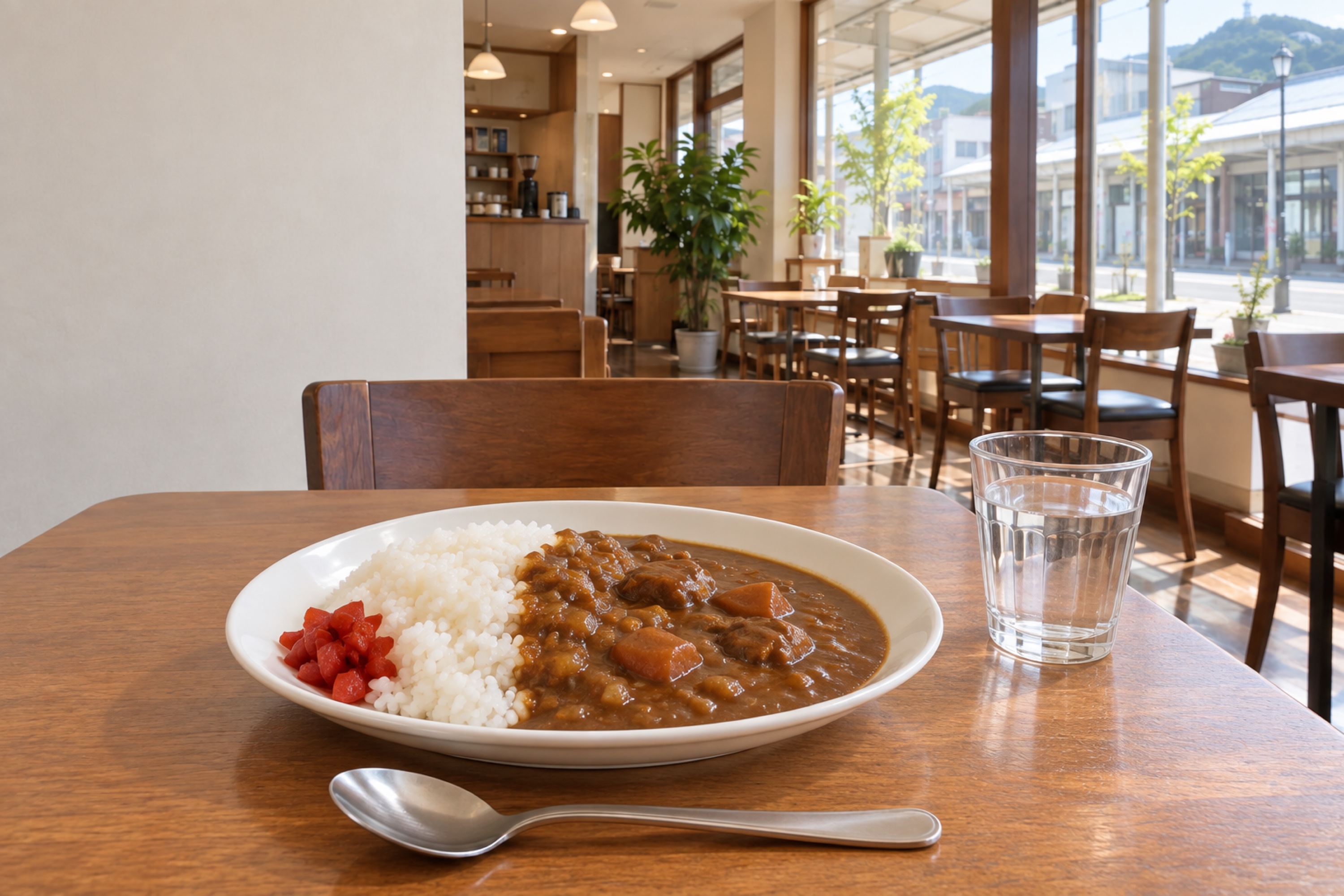 喫茶店の昔ながらのカレーライス