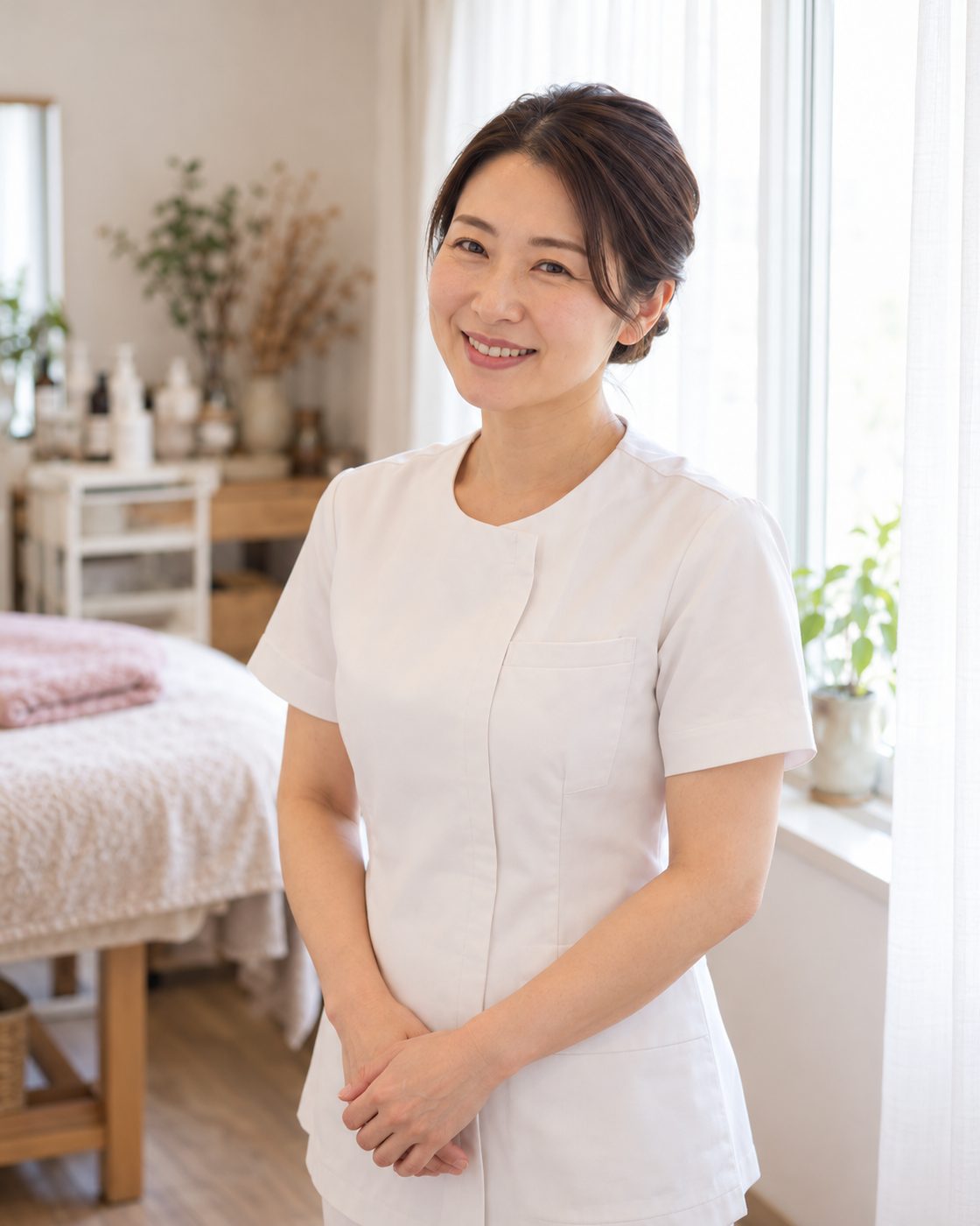 施術室に立つオーナー（掲載イメージ）