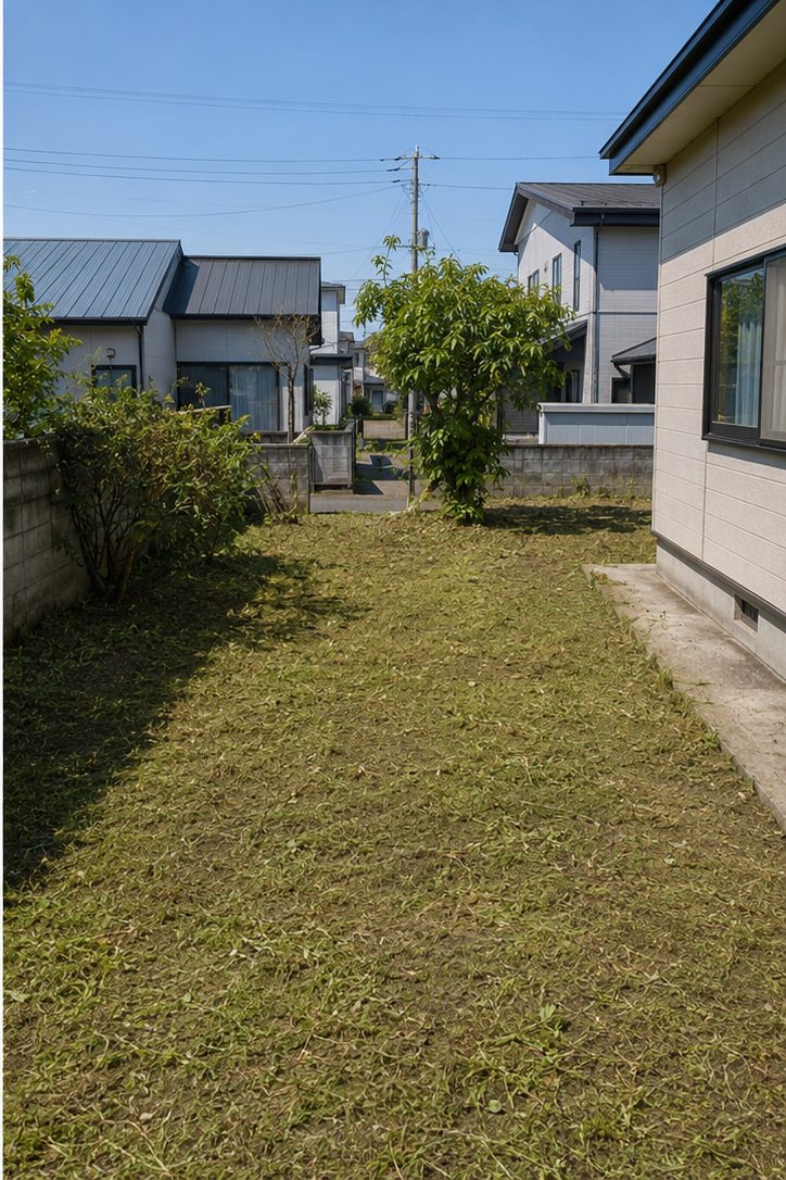 草刈り後のさっぱりした庭（イメージ）