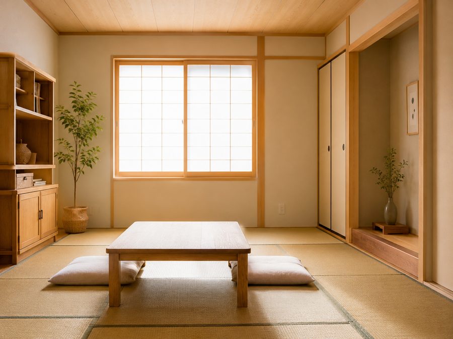 片付けが必要な和室のイメージ