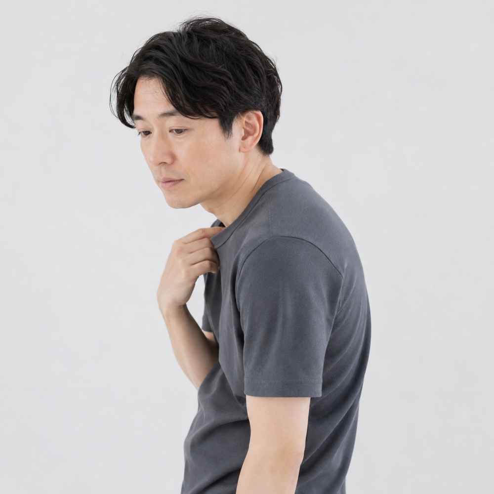 姿勢が気になる男性